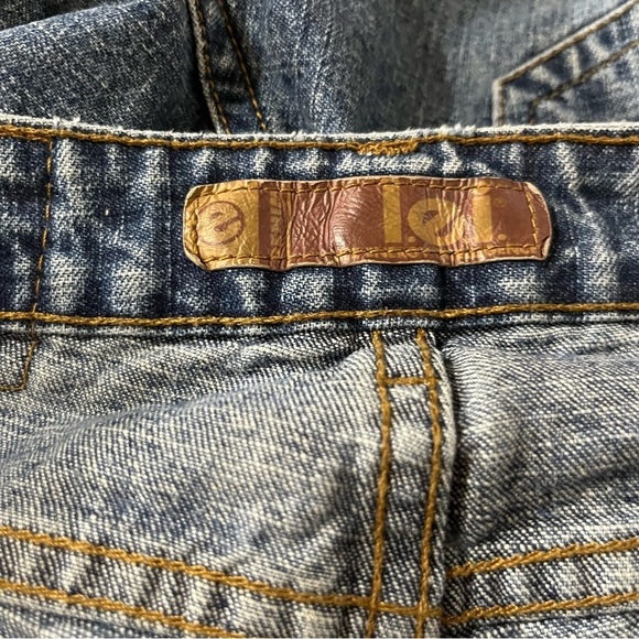 Vintage lei Low Rise Flare Jeans 27" Waist 100% Cotton - Picture 10 of 14